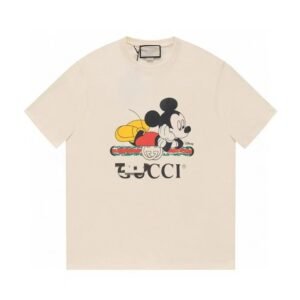 Gucci x Disney Mickey Mouse Co-branded Casual Off-white T-shirt