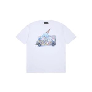 DREW Graffiti Ice Cream Truck Street Style White T-shirt