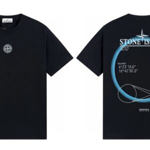 Stone Island Eclipse Collection Techwear Style Black Short-sleeve T-shirt