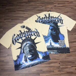 Godspeed Statue of Liberty Dark Style Beige T-Shirt