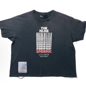 Paly Hollywood Vintage Printed Charcoal Black T-shirt