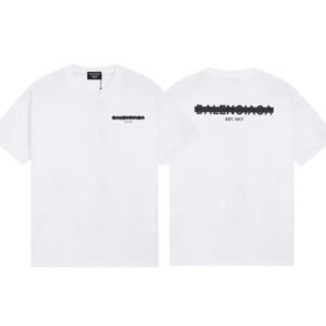 Balenciaga Letter Print Streetwear Style White T-Shirt