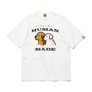 HUMAN MADE Two-Dog Print Japanese Streetwear White T-Shirt