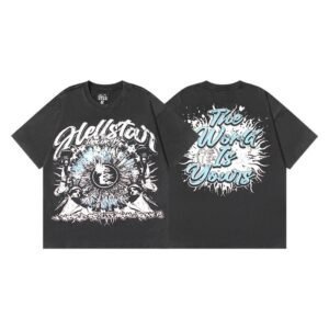 Hellstar Statue of Liberty Print Street Style Black T-Shirt