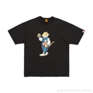 HUMAN MADE Tiger Print American Style Black T-Shirt