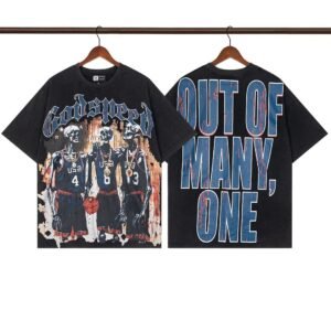 Godspeed Skeleton Basketball American Retro Black T-shirt