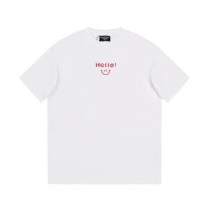 Balenciaga Smile Collection Minimalist Style White T-shirt