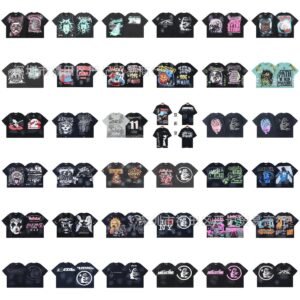 Hellstar Graffiti Collection Street Style Black Short Sleeve T-Shirt