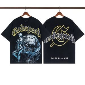 Godspeed Mecha Girl Gothic Style Black T-shirt