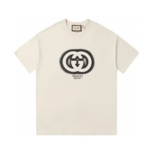 Gucci Double G Print Vintage Style Off-white T-shirt