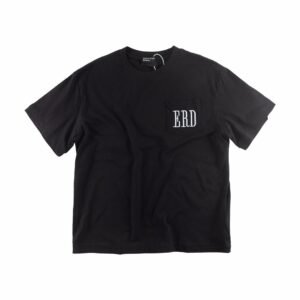 ERD Pocket Embroidery High Street Style Black T-shirt