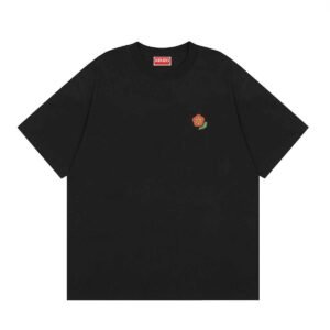 KENZO Chinese Crabapple Minimalist Casual Style Black Short-sleeve T-shirt