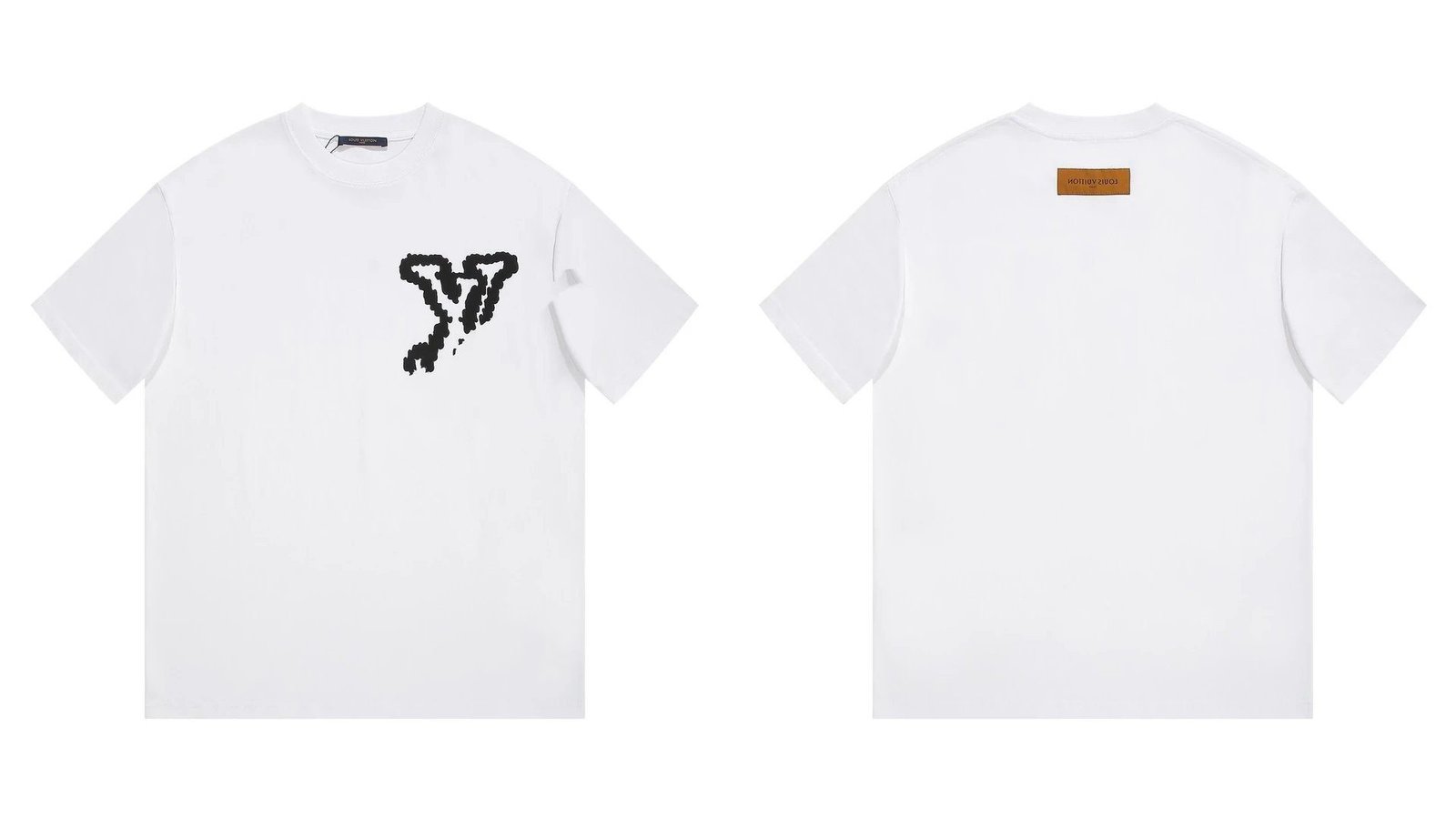 Louis Vuitton Simple Style Graffiti White T-shirt
