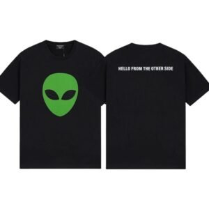 Balenciaga Alien Print Trendy Cool Black T-shirt
