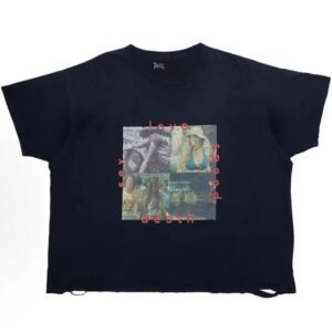 Paly Hollywood Collage Vintage Black T-Shirt