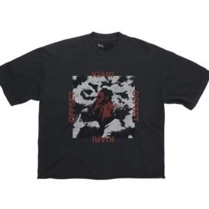 Paly Hollywood Portrait Print Street Style Black T-Shirt