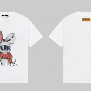 Louis Vuitton Cool Trendy Rabbit Print White T-Shirt