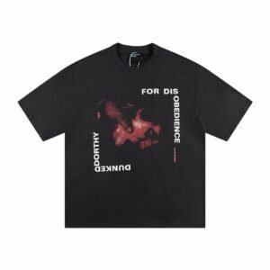 ERD GRJKD Dark Print Black Short Sleeve T-Shirt
