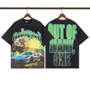 Godspeed Supercar Printed Vintage Black T-Shirt