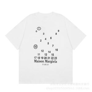 Maison Margiela Digital Print Trendy Cool Style White T-Shirt