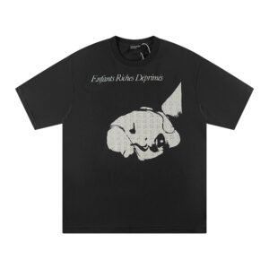 ERD Distressed Pikachu Dark Style Black T-Shirt