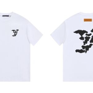 Louis Vuitton Big V Print Trendy Style White T-shirt