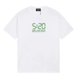 Balenciaga 5:20 Printed Trendy White T-Shirt