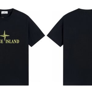 Stone Island Compass Print Street Style Black T-Shirt