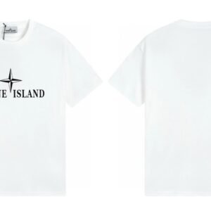 Stone Island Printed Street Style White T-Shirt