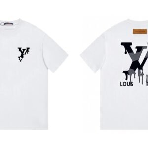 Louis Vuitton Graffiti Trend Style White T-shirt