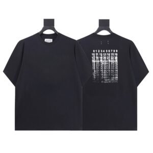 Maison Margiela Number Series Street Style Black T-shirt