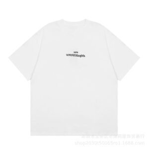 Maison Margiela Embroidered Minimalist Style White T-Shirt