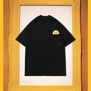 DREW Smiley Series Street Style Black T-Shirt