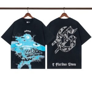 Godspeed Paisley Street Style Black Printed T-Shirt