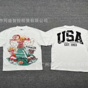 DUAA American Football Vintage Style White T-shirt