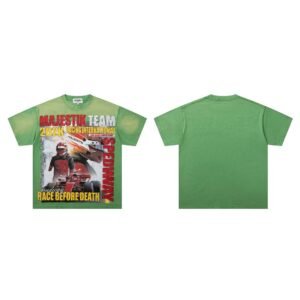 MAJESTIK Racing Series Vintage Style Green T-Shirt