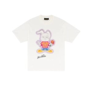 DREW Cartoon Rabbit Street Style Off-white T-shirt