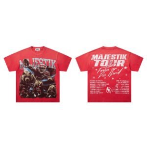 MAJESTIKTOUR American Retro Red T-shirt