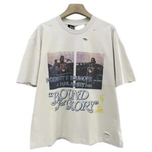 Paly Hollywood Printed Vintage Off-white Short Sleeve T-Shirt