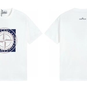 Stone Island Compass Collection Street Style White T-Shirt