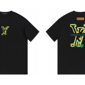 Louis Vuitton Graffiti Street Style Black Short Sleeve T-Shirt