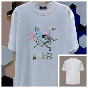 Arc'teryx Bone Logo Print Trendy Style White T-shirt