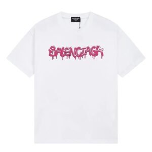 Balenciaga Graffiti Street Style White T-shirt