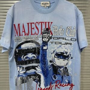 MAJESTIK Racing Vintage Style Light Blue T-Shirt