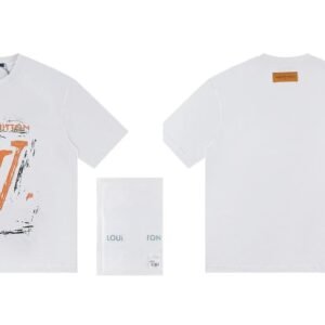 Louis Vuitton Graffiti Trendy Cool Style White Short-sleeve T-shirt