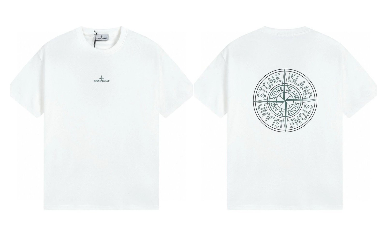 Stone Island Compass Series Street Style White T-Shirt