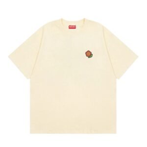 KENZO Embroidered Little Flower Casual Style Off-white T-shirt