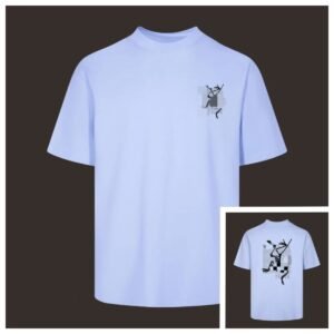 Arc'teryx Printed Trendy Style Light Blue Short-sleeved T-Shirt