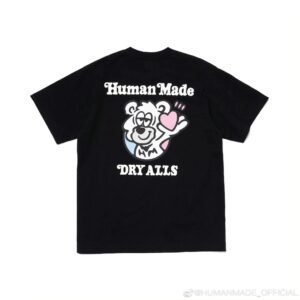 HUMAN MADE EDRYALLS Cartoon Print Black T-shirt