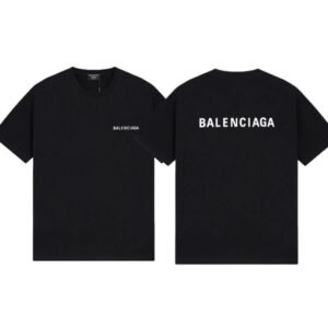 Balenciaga Letter Print Minimalist Style Black T-shirt
